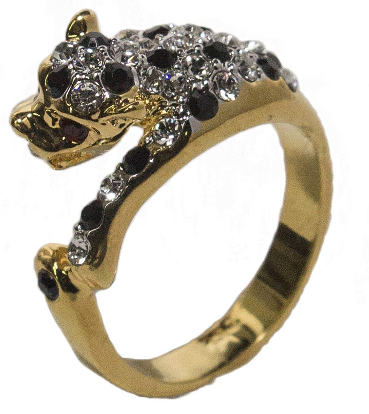 RS Covenant Women's 18 Kt Gold Plated Dress Ring Austrian Crystal Leopard 021 (8)