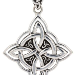 Jewelry Trends Sterling Silver Celtic Trinity Knot Pendant with Circle of Life