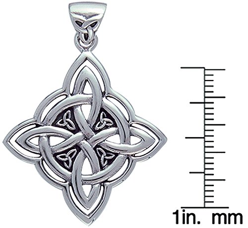 Jewelry Trends Sterling Silver Celtic Trinity Knot Pendant with Circle of Life