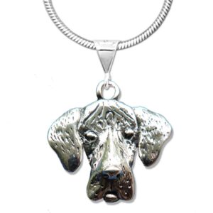 The Magic Zoo Sterling Silver Great Dane Pendant with Natural Ears