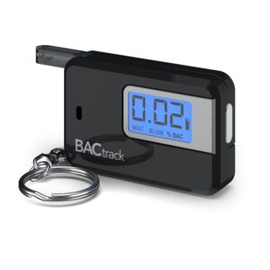 bactrack go keychain breathalyzer (black) | ultra-portable pocket keyring alcohol tester for personal use