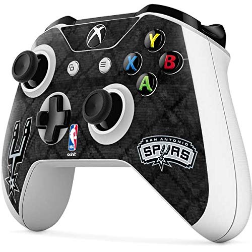 Skinit Decal Gaming Skin compatible with Xbox One S Controller - Officially Licensed NBA San Antonio Spurs Dark Rust Design