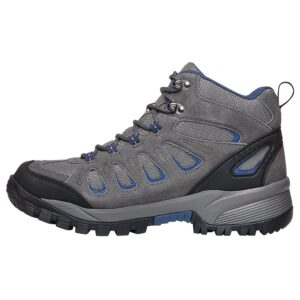 Propét Men'sRidge Walker Hiking Boot, Grey/Blue, 11 X-Wide