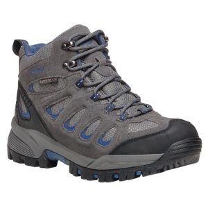 Propét Men'sRidge Walker Hiking Boot, Grey/Blue, 11 X-Wide