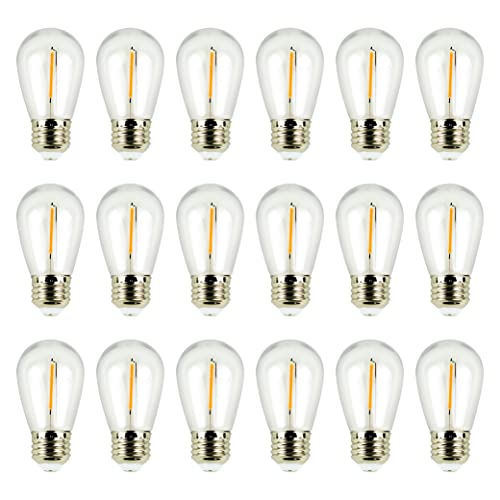 Newhouse Lighting S14LED18 Outdoor Weatherproof S14 String Light Bulbs, 18 Count (Pack of 1)