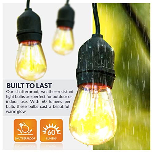 Newhouse Lighting S14LED18 Outdoor Weatherproof S14 String Light Bulbs, 18 Count (Pack of 1)