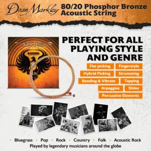 Blackhawk 80/20 Guitar Strings Acoustic Bronze, 13-56 Medium Guitar Strings Acoustic 6 String Set, Sparking Tone with Warm Rich Sound, Micro-Thin Coated Acoustic Guitar Strings, Made in the USA