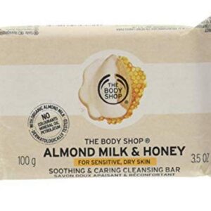 The Body Shop Almond Milk & Honey Soap Bar, Cleansing Bar Soap for Sensitive, Dry Skin, 3.5 oz.