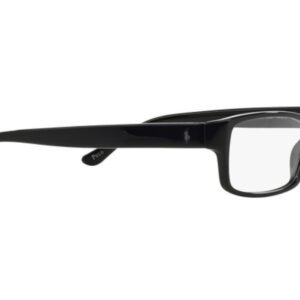 Polo Ralph Lauren Men's PH2065 Rectangular Prescription Eyewear Frames, Shiny Black/Demo Lens, 58 mm