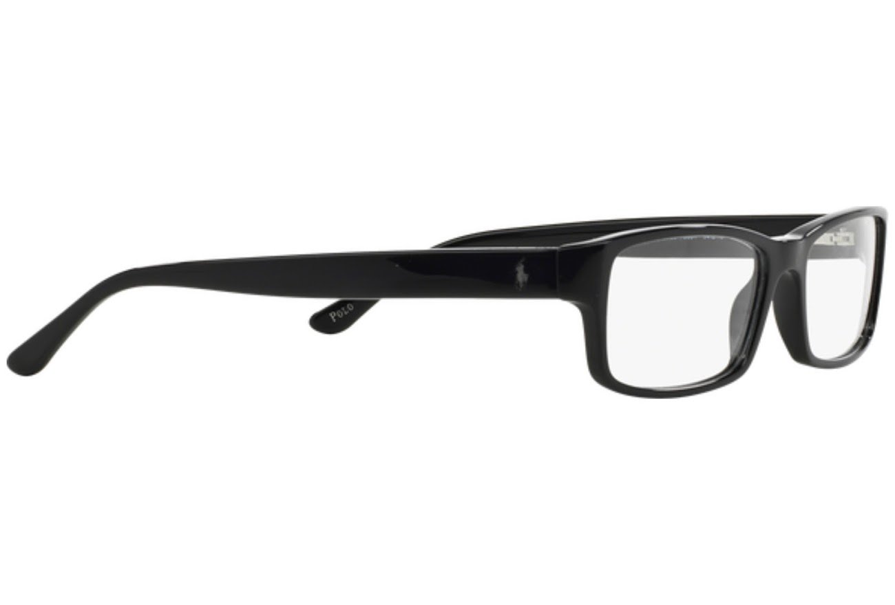 Polo Ralph Lauren Men's PH2065 Rectangular Prescription Eyewear Frames, Shiny Black/Demo Lens, 58 mm