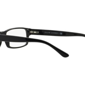 Polo Ralph Lauren Men's PH2065 Rectangular Prescription Eyewear Frames, Shiny Black/Demo Lens, 58 mm