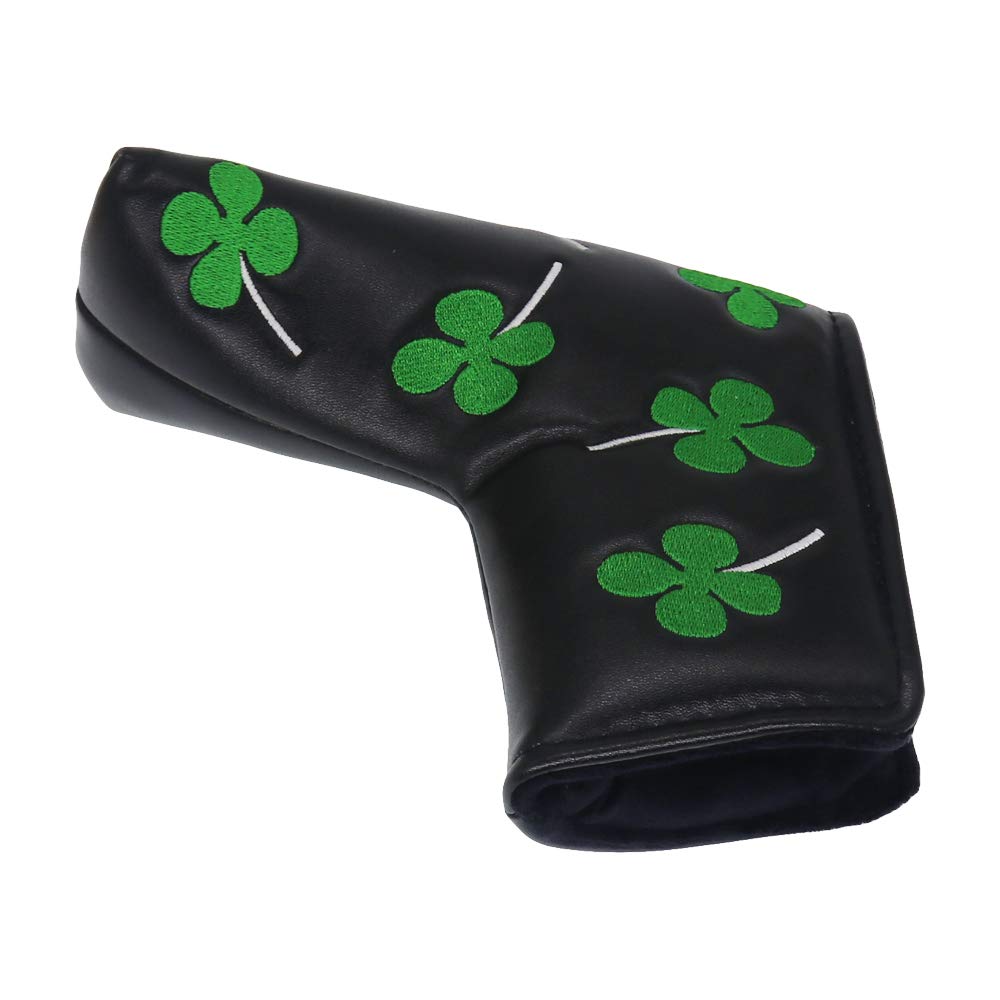 HISTAR Golf Putter Head Cover Headcover Shamrock Embroidered Blade Fit All Brands