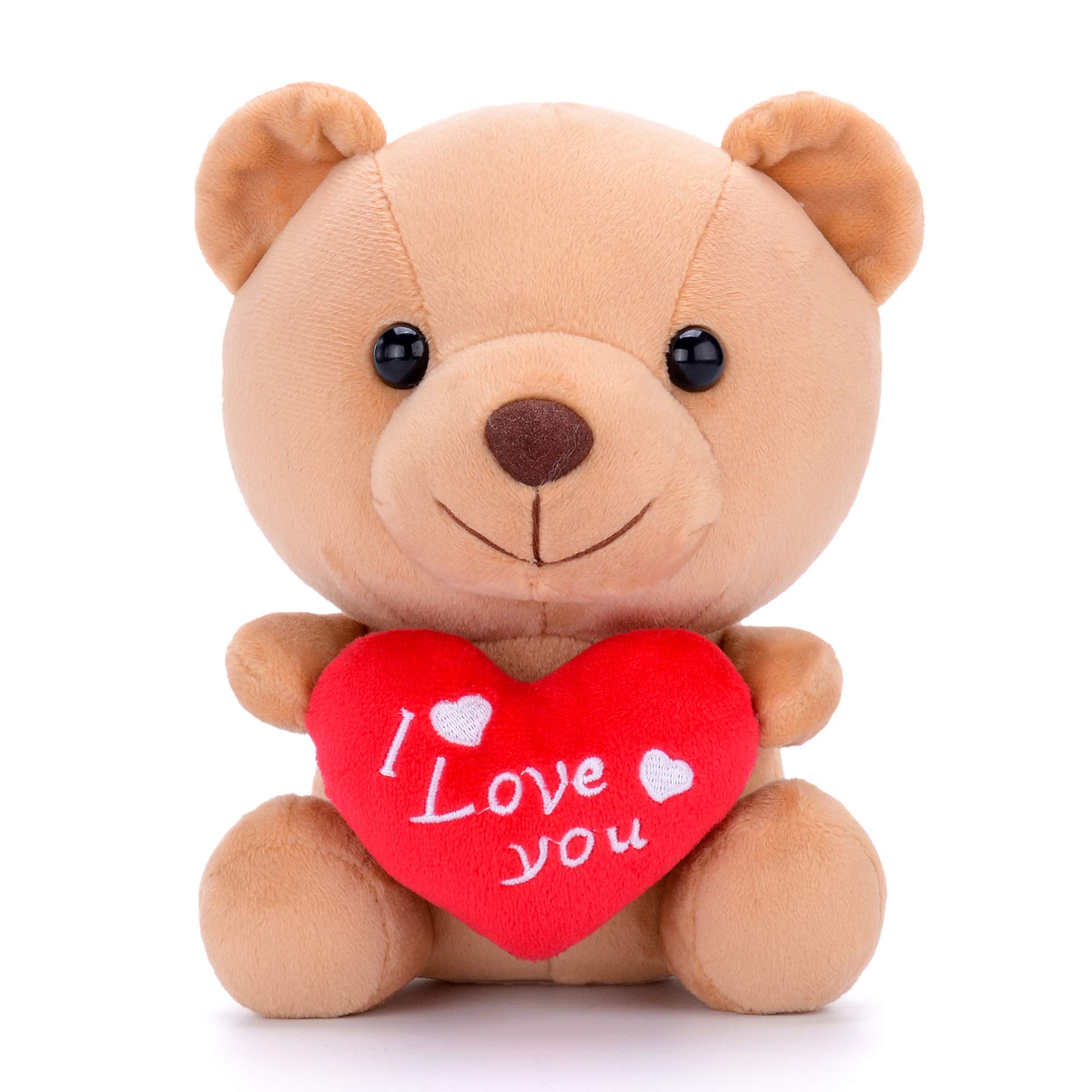 Gloveleya for Mom I Love You Stuffed Teddy Bear Gifts for Mom Holding Heart Bear Plush Toy 6 Inches