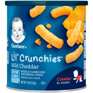 gerber lil' crunchies, cheddar and veggie dip, 1.48 ounce, 4 count