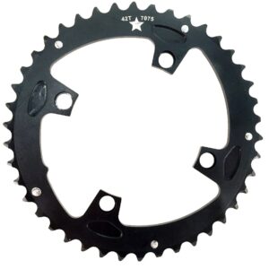 104mm BCD 4-Bolt SharkTooth Pro Mountain Outer Chainring Made in USA (42 Tooth)