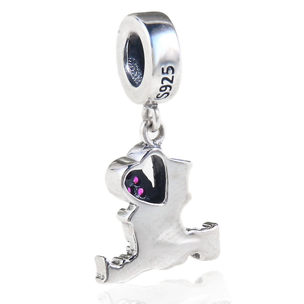 I Love Husband Charm 925 Sterling Silver Love Charm Valentine Charm Dangle Charm for DIY Charms Bracelet