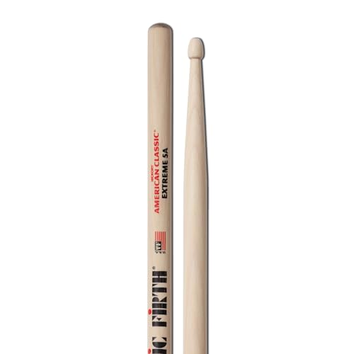 5A Extreme Hickory Wood Tip Drumsticks