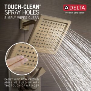 Delta Faucet Dryden 17 Series Dual-Function Tub and Shower Trim Kit with Single-Spray Touch-Clean Shower Head, Champagne Bronze, 2.0 GPM Water Flow, T17451-CZ-WE (Valve Not Included)