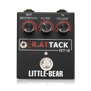 Nobsound Little Bear 3 RAT Tack Guitar Bass Distortion Effector effect Stomp Box Fuzz Pedal LED