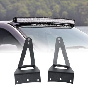 AUXMART Upper Windshield Mounting Brackets for 52" Straight/Curved Light Bar Fit for Ford F250/F350 1999 2000 2001 2002 2003 2004 2005 2006 2007 2008 2009 2010 2011 2012 2013 2014 2015 (1 Pair)