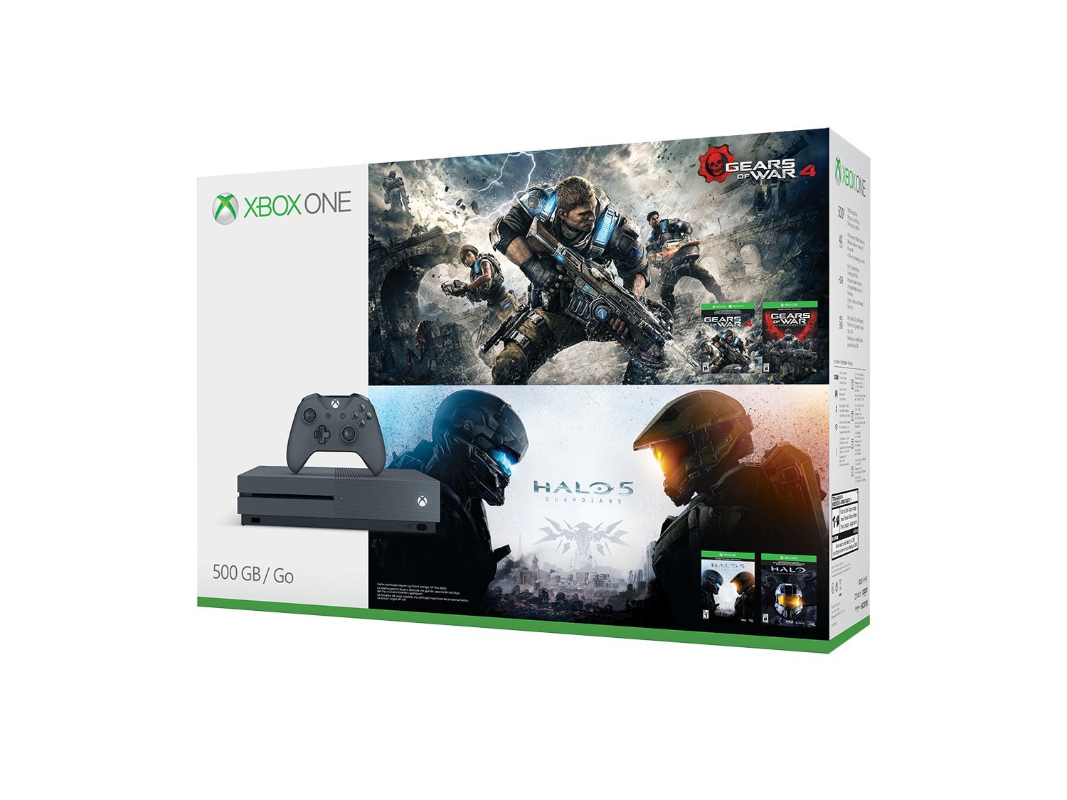 Microsoft Xbox One S 500GB Console - Gears of War & Halo Special Edition Bundle(Discontinued)