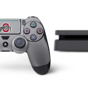 Skinit Decal Gaming Skin compatible with PS4 Slim Bundle - Officially Licensed Ohio State University Ohio State University Buckeyes Design