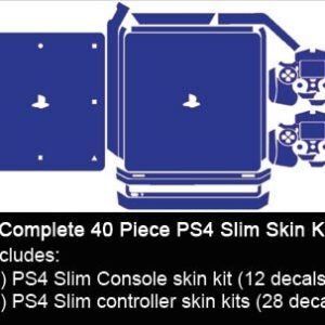 Purple Chrome Mirror - Vinyl Decal Mod Skin Kit by System Skins - Compatible with PlayStation 4 Slim Console (PS4S)