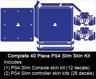 Purple Chrome Mirror - Vinyl Decal Mod Skin Kit by System Skins - Compatible with PlayStation 4 Slim Console (PS4S)