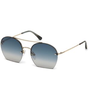 Tom Ford Oval Sunglasses TF506 Antonia 28W Gold/Turqouise Havana FT0506