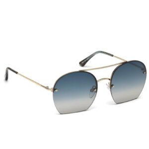 Tom Ford Oval Sunglasses TF506 Antonia 28W Gold/Turqouise Havana FT0506