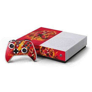 Skinit Decal Gaming Skin compatible with Xbox One S Console and Controller Bundle - Officially Licensed Warner Bros Ripped Flash Design