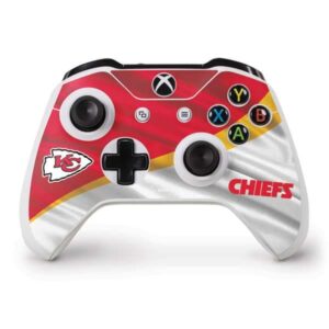 skinit decal gaming skin compatible with xbox one s controller - officially licensed nfl kansas city chiefs design