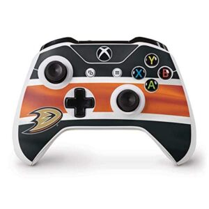 Skinit Decal Gaming Skin compatible with Xbox One S Controller - Officially Licensed NHL Anaheim Ducks Jersey Design