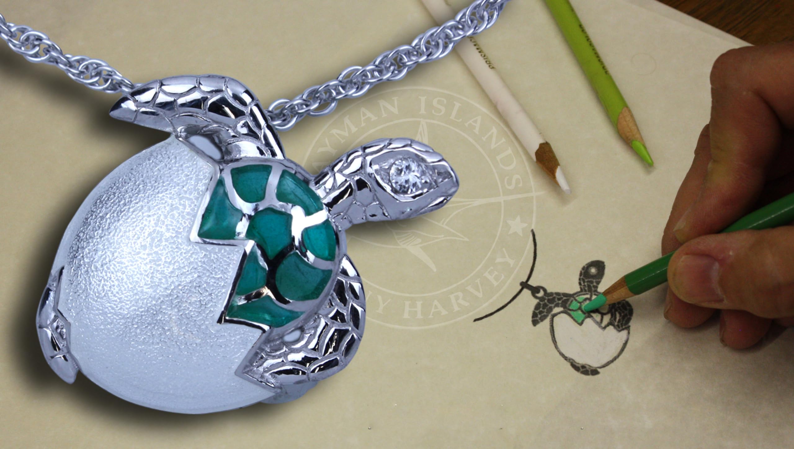 NAUTORA Hatchling Sea Turtle Necklace Crafted in Sterling Silver with 18 Inch Chain