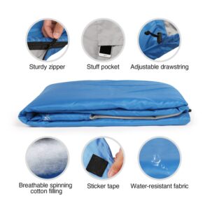 REDCAMP Ultra Lightweight Sleeping Bag for Backpacking, Comfort for Adults Warm Weather, with Compression Sack Blue (75"x 32.5")