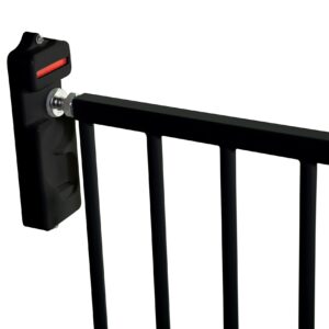 Dreambaby Broadway Extra Wide and Tall Expandable Gate with Track It Technology, Black