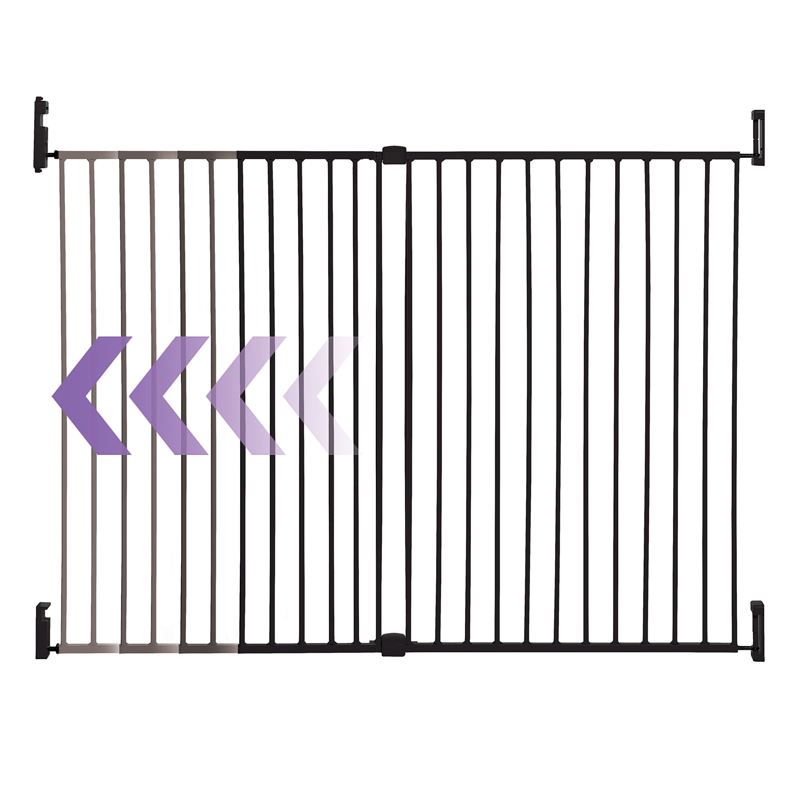 Dreambaby Broadway Extra Wide and Tall Expandable Gate with Track It Technology, Black