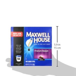 Maxwell House French Roast K-CUP Pods, 18 Count (Pack of 6)