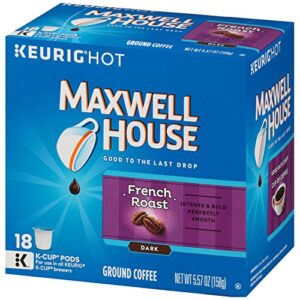 Maxwell House French Roast K-CUP Pods, 18 Count (Pack of 6)