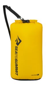 sea to summit sling lightweight dry bag with shoulder strap, 20 liter, yellow