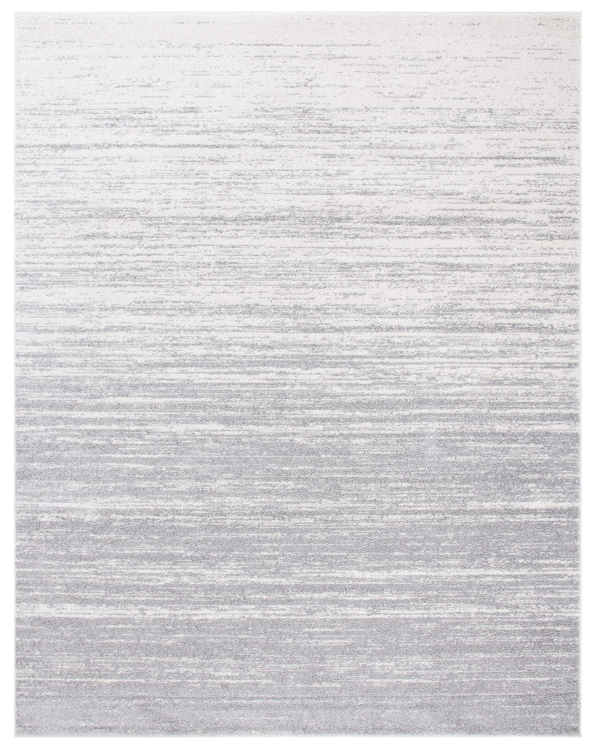 SAFAVIEH Adirondack Collection Area Rug - 9' x 12', Light Grey & Grey, Modern Ombre Design, Non-Shedding & Easy Care, Ideal for High Traffic Areas in Living Room, Bedroom (ADR113C)