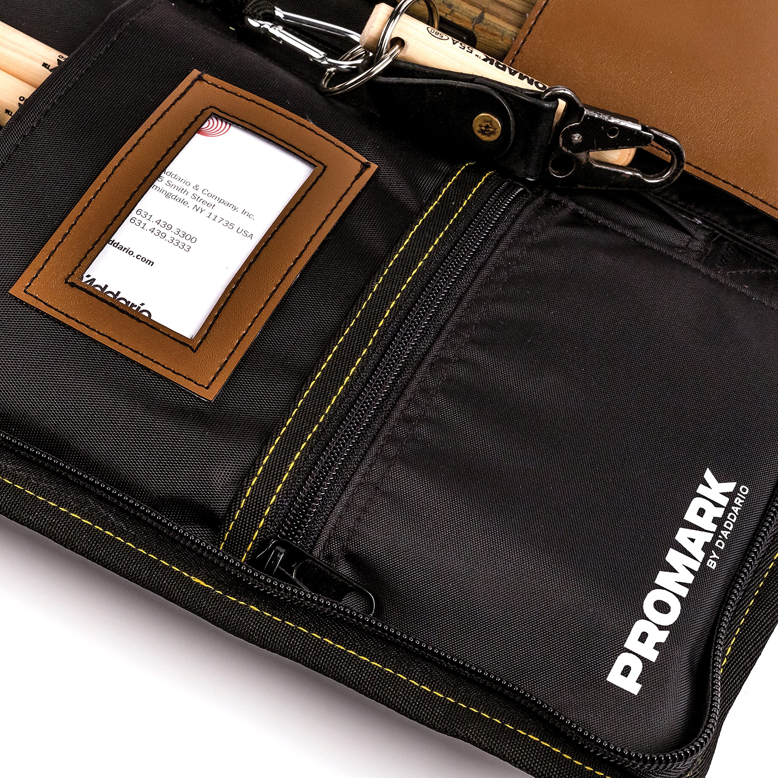 ProMark Drum Stick Bag - Transport Deluxe Drumstick Holder - Drum Sticks Holder Made from Weatherproof Ballistic Nylon and Synthetic Leather - Drumstick Bag Mounts to Tom Drum