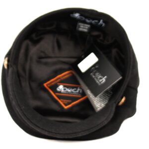 Epoch hats Men's Greek Fisherman Sailor Fiddler Winter Wool Driver Hat Flat Cap (L/XL, Black)