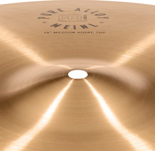 Meinl 15" Medium HiHat (Hi Hat) Cymbal Pair - Pure Alloy Traditional - Made in Germany, 2-YEAR WARRANTY (PA15MH)