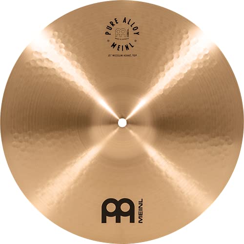 Meinl 15" Medium HiHat (Hi Hat) Cymbal Pair - Pure Alloy Traditional - Made in Germany, 2-YEAR WARRANTY (PA15MH)