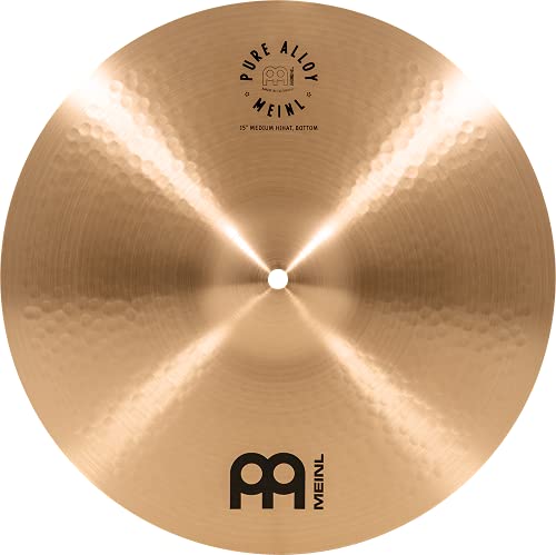 Meinl 15" Medium HiHat (Hi Hat) Cymbal Pair - Pure Alloy Traditional - Made in Germany, 2-YEAR WARRANTY (PA15MH)