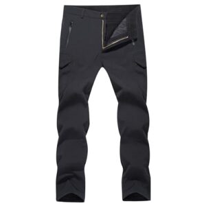 MAGCOMSEN Tactical Pants Men Waterproof Pants Camping Pants Hiking Pants Winter Pants Skiing Pants Snow Pants Black