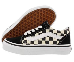 vans kids k old skool primary check black white, 3 little kid