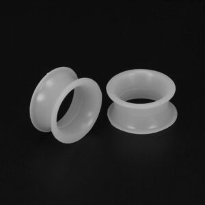 ZS 9 Pair Silicone Flexible Thin Ear Plugs Tunnels Double Flared Expander Ear Gauges Piercing (Gauge=1"(25mm))