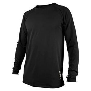 poc essential dh long-sleeve jersey - men's carbon black, l